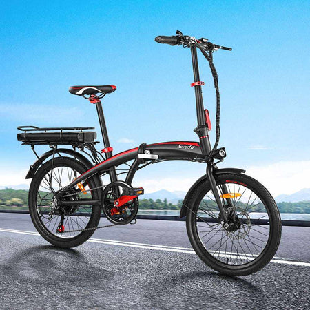 250W Foldable Commuter Electric Bike with Rechargeable Battery | Black