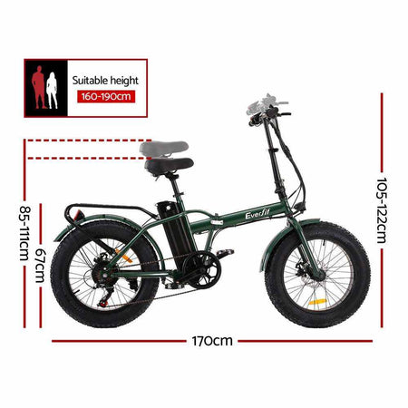 20 Inch Rechargeable Foldable EBike with Rechargeable Battery| Black