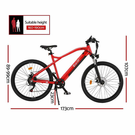 Everfit 26 Inch Electric Mountain Bicycle Built-in Battery 250W
