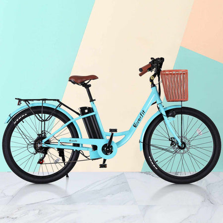 Electric Commuter City Bike w/ Battery | Blue