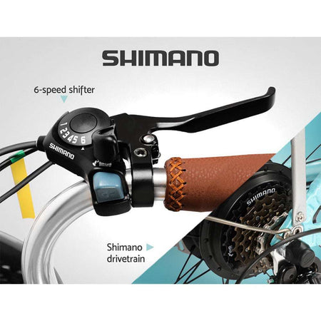 26 Inch Urban eBike with Basket | Blue