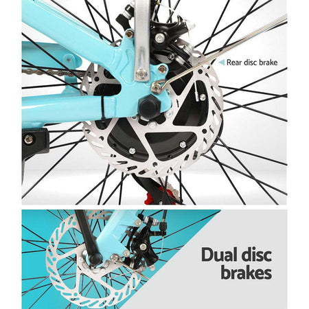 26 Inch Urban eBike with Basket | Blue