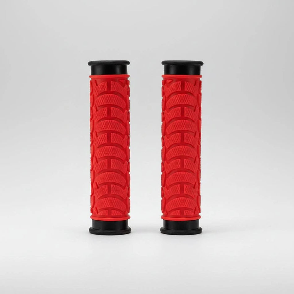 Dual Density MTB Grips Clossed End 130mm - Red