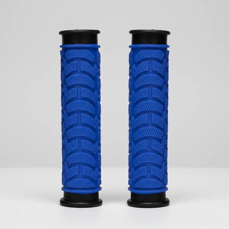 Dual Density MTB Grips Clossed End 130mm - Blue