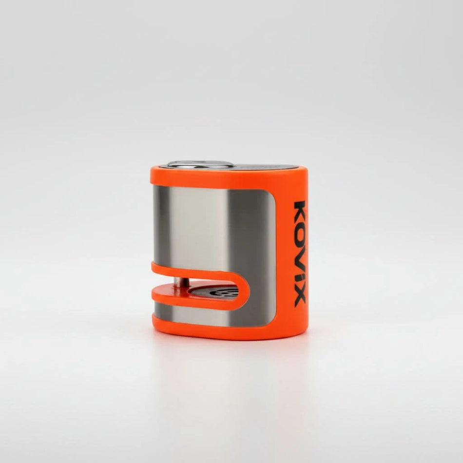 ALARM DISC LOCK, 5.5mm pin lock size,  built-in anti-theft alarm, suitable for bikes & scooters, includes CR2 battery - KOVIX