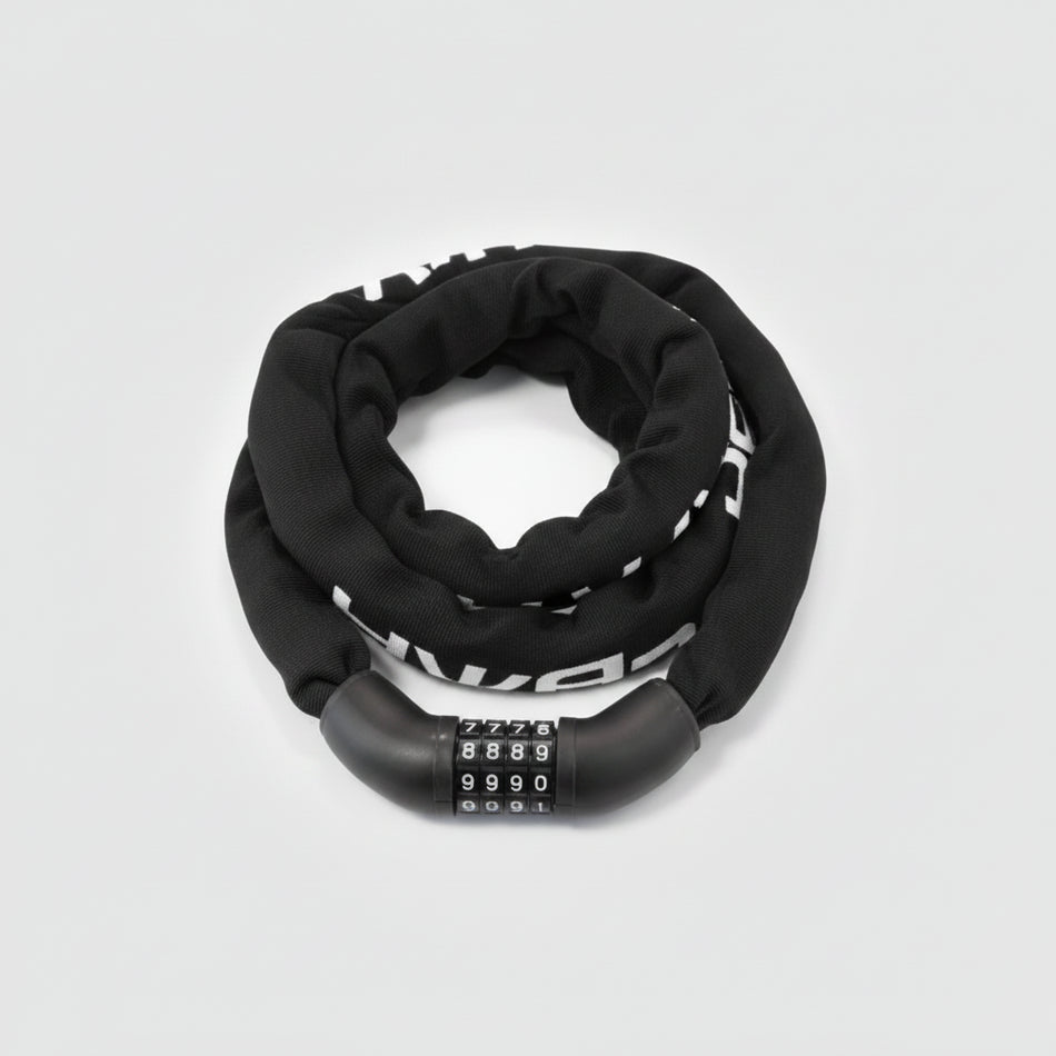 LUMA Lock Alpha 6 Match Chain 6mm x 950mm With Resettable Combination Lock - Black