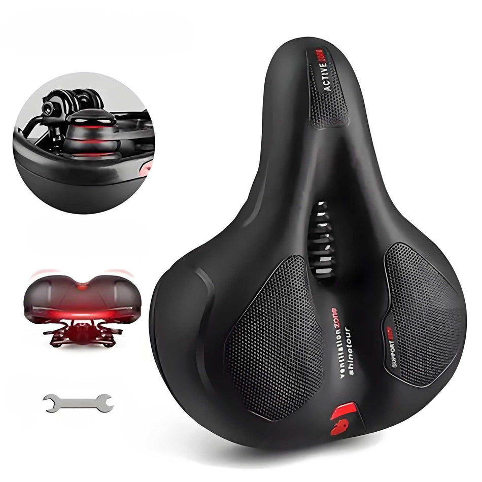 Silicone Bike Saddle with Hollow Ventilation: 21×25×11cm, 680g, Comfort & Shock Absorption for Aussie Cyclists