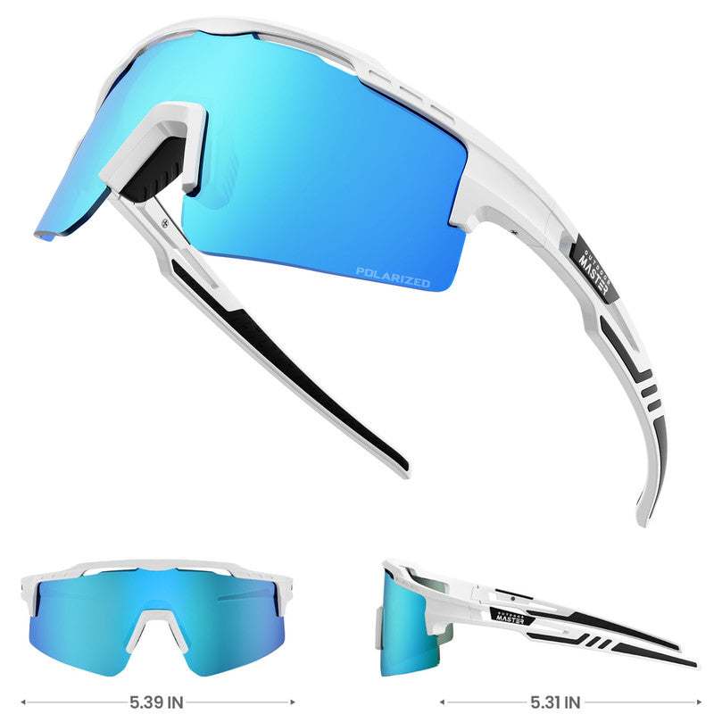 Lightweight Polarised Sports Sunglasses | White