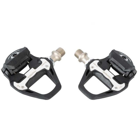 PROMEND bicycle clipless pedals compatible with SHIMANO SPD-SL system with adjustable tension and durable nylon chromium molybdenum steel axle