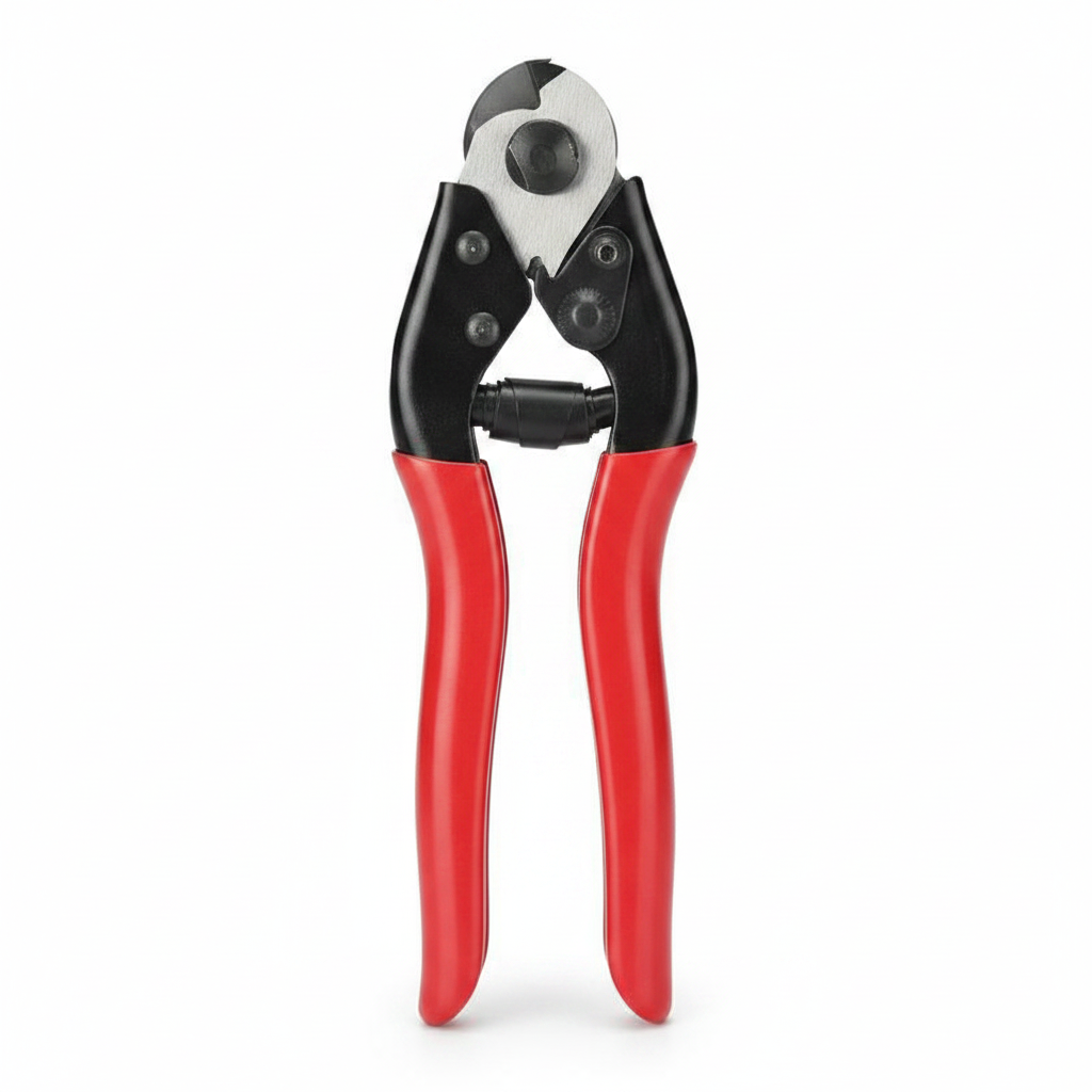 190mm premium bicycle cable cutter with ergonomic PVC handles and high-grade chrome vanadium steel blades