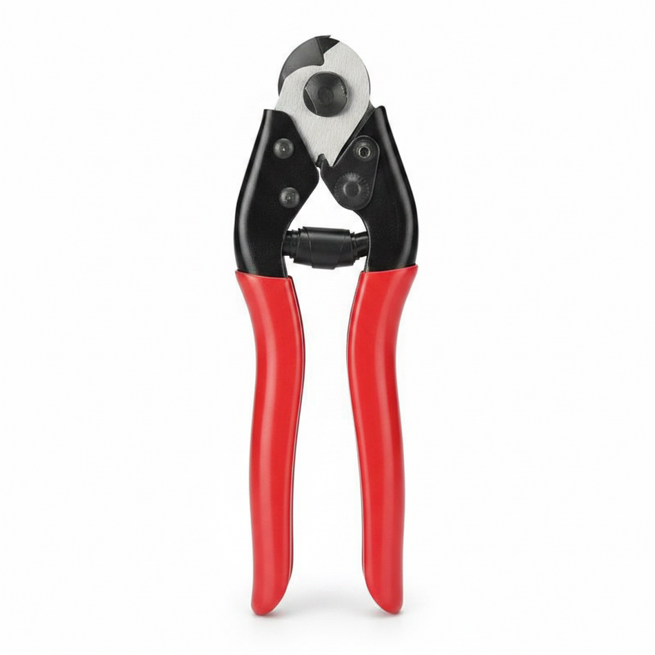 190mm premium bicycle cable cutter with ergonomic PVC handles and high-grade chrome vanadium steel blades