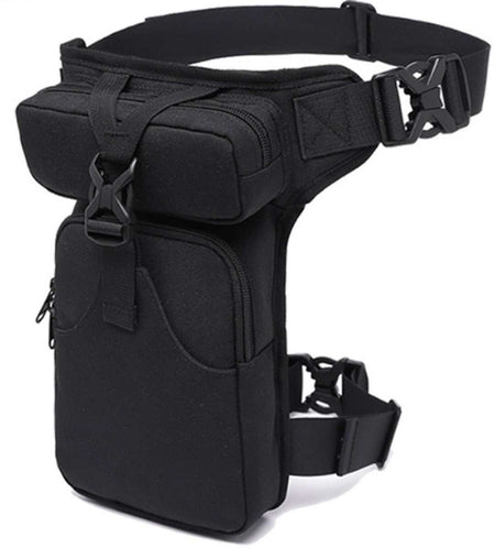 Premium weatherproof tactical leg bag fanny pack with multiple pockets and adjustable straps