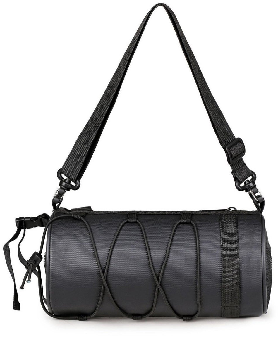 Bicycle handlebar bag - mountain bike bag for road bikes - black commuter shoulder bag