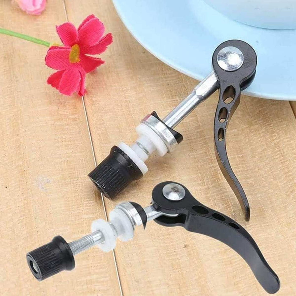 Quick-release seatpost clamp for mountain bikes, 2 pieces, aluminum, for Quick threaded seatposts, Quick-release fasteners, black