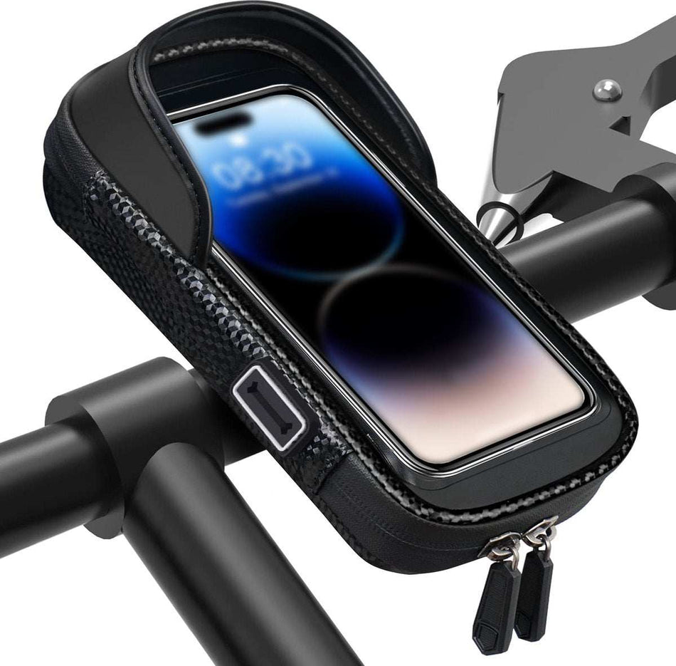 Bicycle phone mount - Mobile phone holder - Waterproof bicycle phone mount - With rotation - Universal bicycle phone mount - For smartphones under 6.5 inches