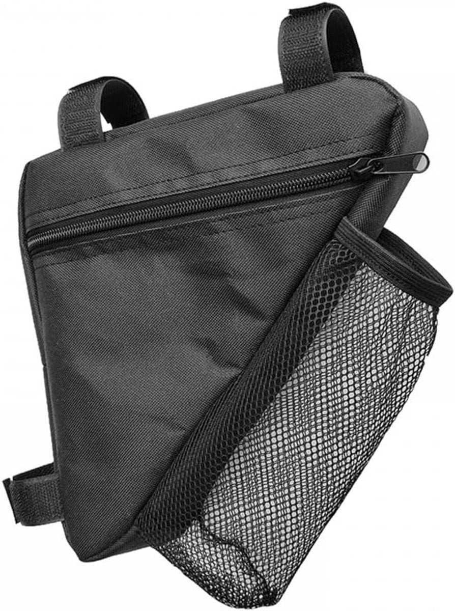 Bicycle pannier - Bicycle pannier with triangular frame - Waterproof bicycle pannier - With mesh pocket for water bottle - Perfect for outdoor cycling - Black