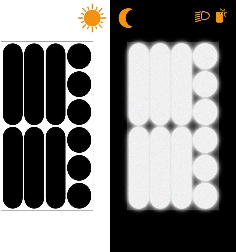 12 Piece Multi-Purpose Helmet & Frame Reflective Stickers