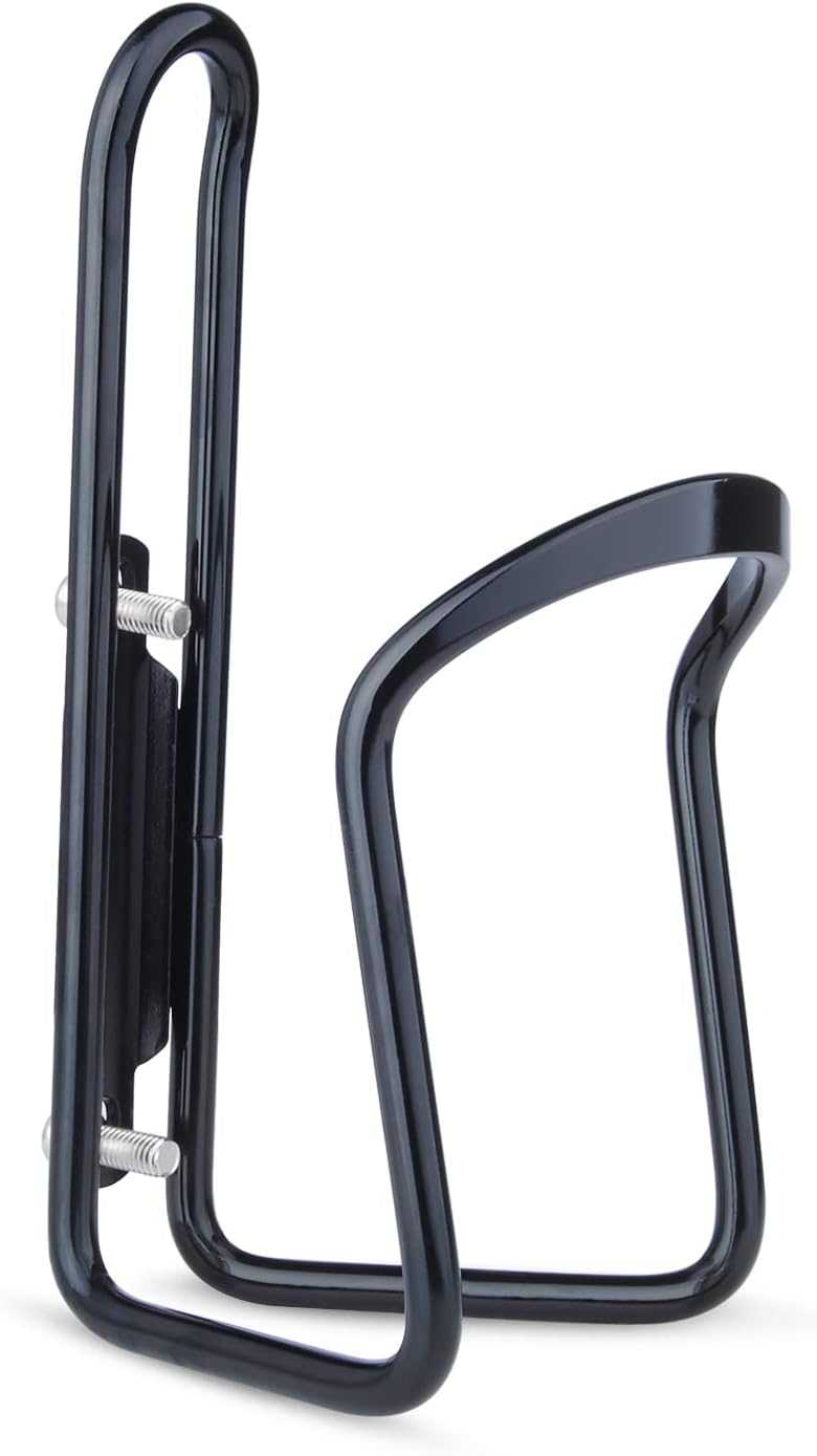1Pack Lightweight Aluminum Alloy Cycling Bicycle Water Bottle Cage Holder Bracket for Outdoor Activities (Black), Bike Accessories