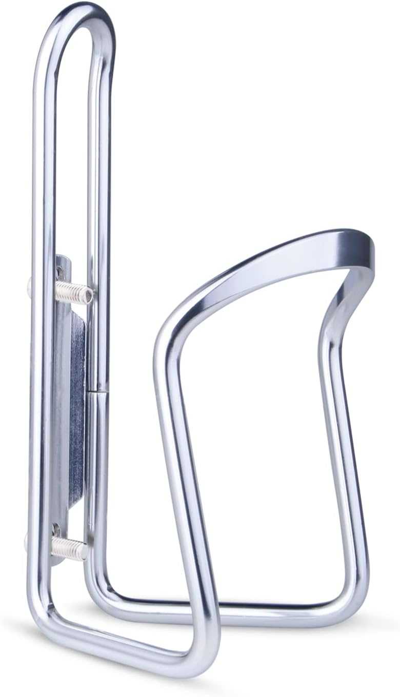 1Pack Lightweight Aluminum Alloy Cycling Bicycle Water Bottle Cage Holder Bracket for Outdoor Activities (Silver), Bike Accessories