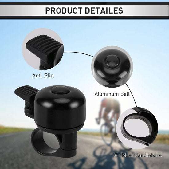Bicycle Bell - Mountain Bike Vintage Mini Bicycle Bell - Loud - Anti-MTB Racing Bike Bell - Suitable for Children and Adults