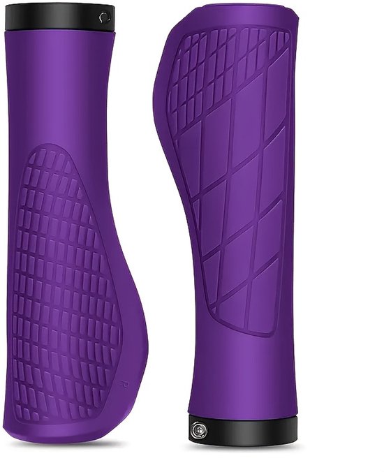 Bicycle grips - Mountain bike grips - 1 pair, including installation tools - Ergonomic bicycle grips | Purple Gripps