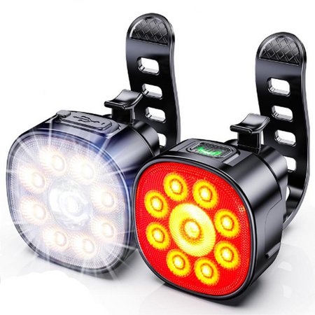 Ultra-lightweight LED bicycle rear light with six light modes and wide 220-degree visibility