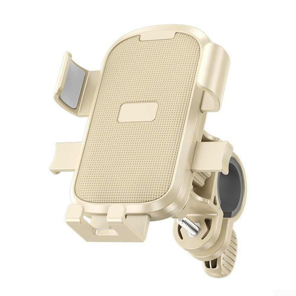Bicycle Phone Holder - Universal - Shock and Vibration Protection - Bicycle/Motorcycle/Scooter/ATV - Phone Stand - Smartphone Holder - 360 Degree Rotatable - Yellow