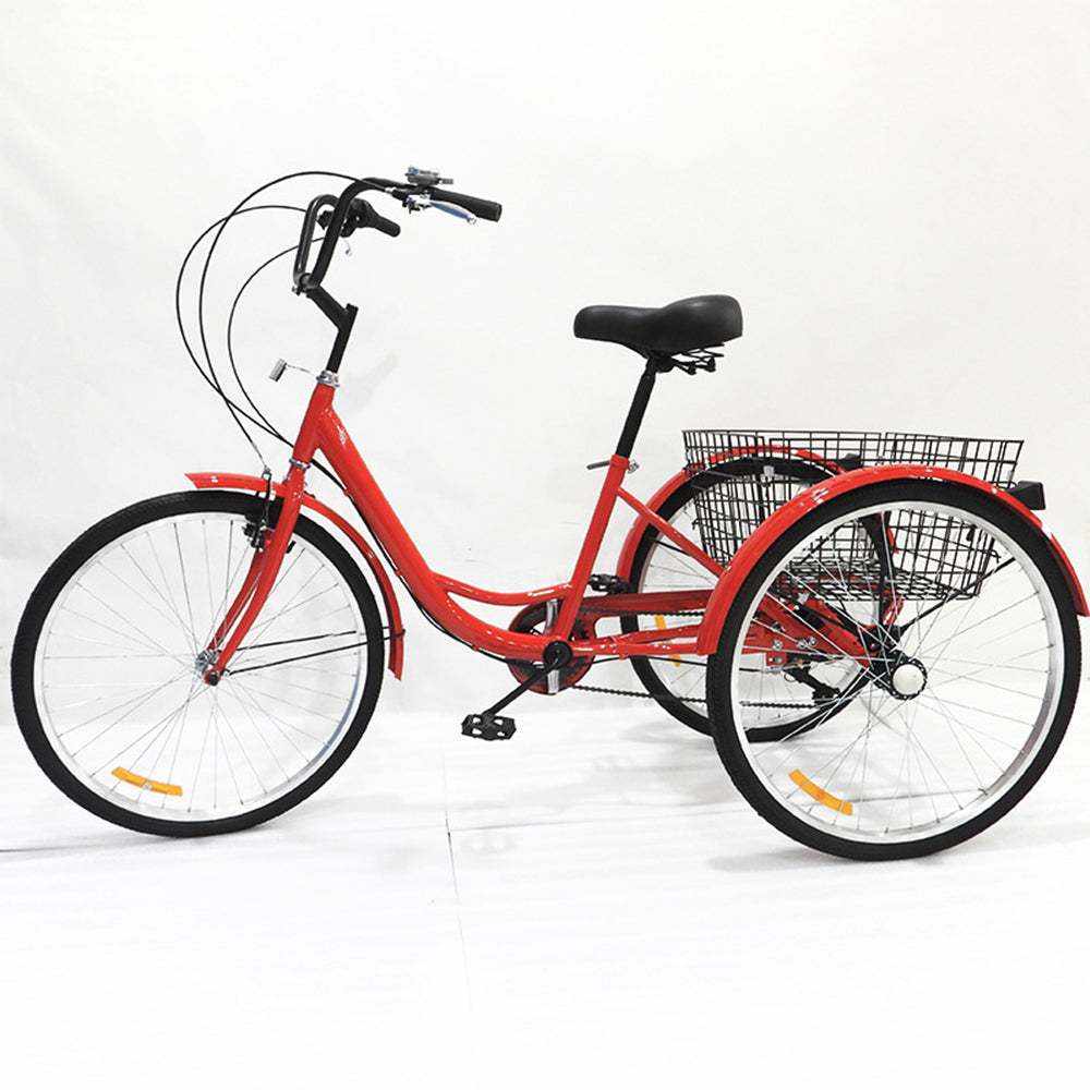 26 inch Adult Tricycle with 7-Speed | Red