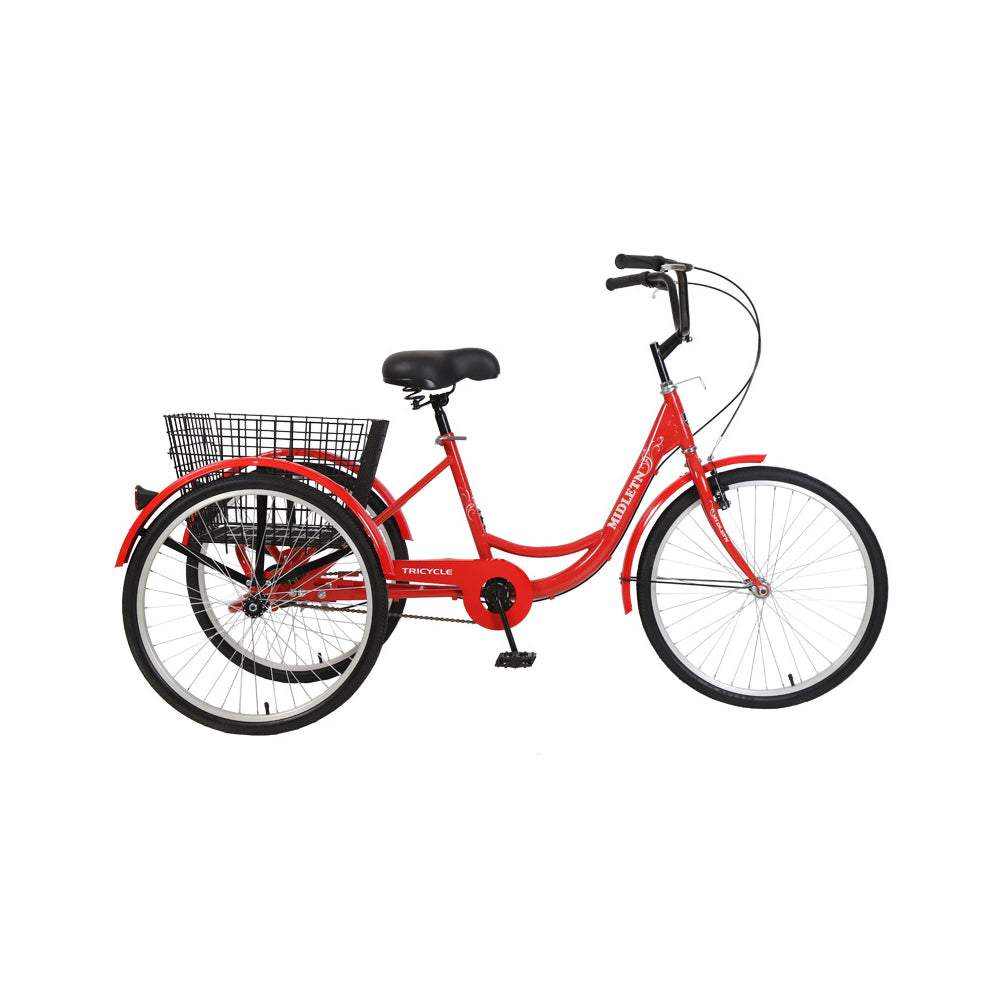 26 inch Adult Tricycle with 7-Speed | Red