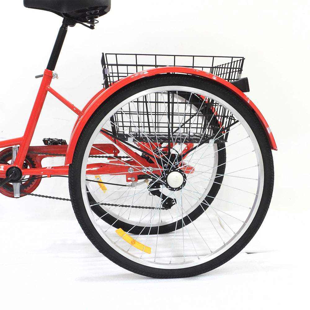 26 inch Adult Tricycle with 7-Speed | Red