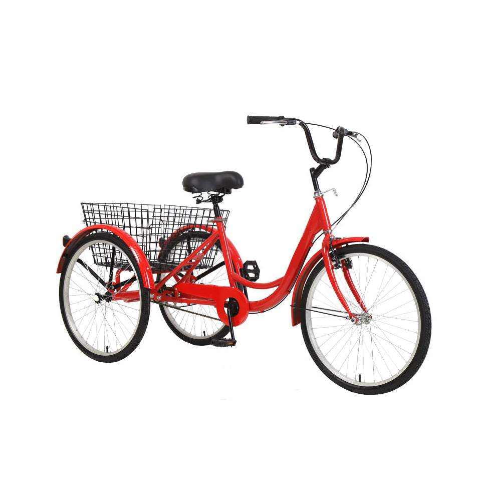 26 inch Adult Tricycle with 7-Speed | Red