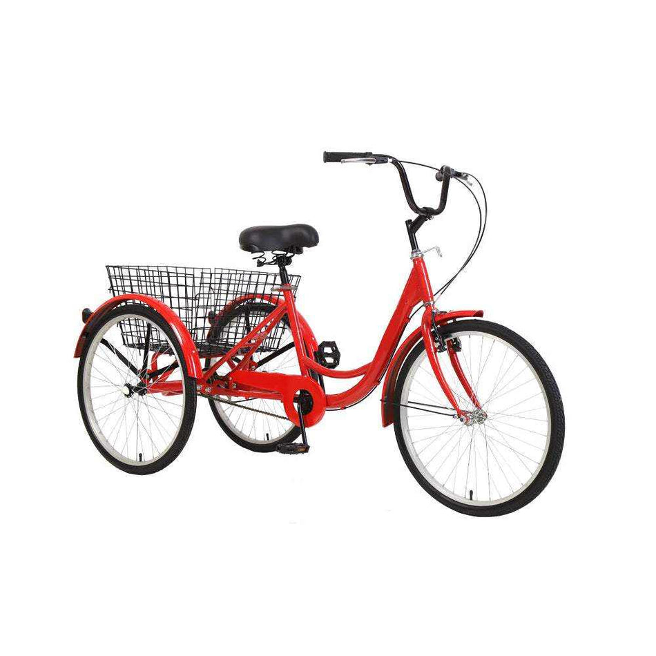 26 inch Adult Tricycle with 7-Speed | Red