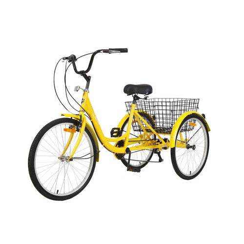 26 Inch Adult Tricycle with 7 Speed | Yellow