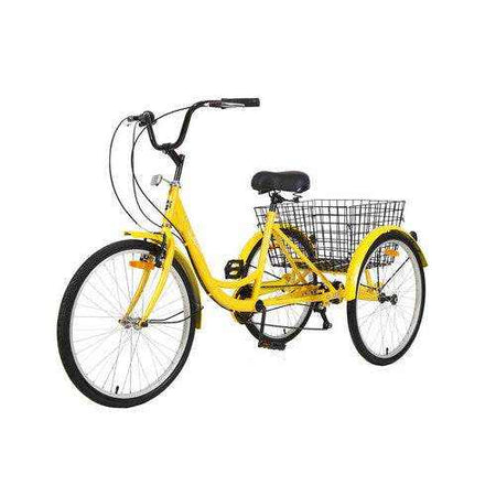 26 Inch Adult Tricycle with 7 Speed | Yellow