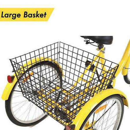 26 Inch Adult Tricycle with 7 Speed | Yellow