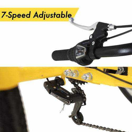 26 Inch Adult Tricycle with 7 Speed | Yellow