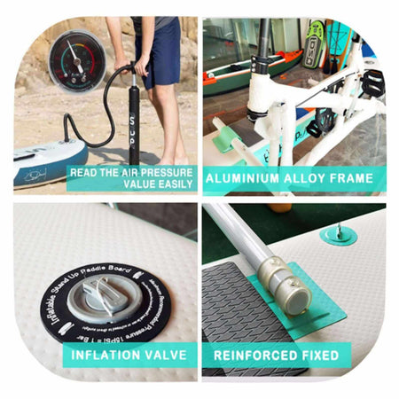 Inflatable and Portable Water Bike with Paddle Board