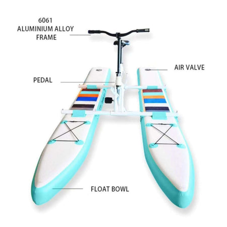 Inflatable and Portable Water Bike with Paddle Board