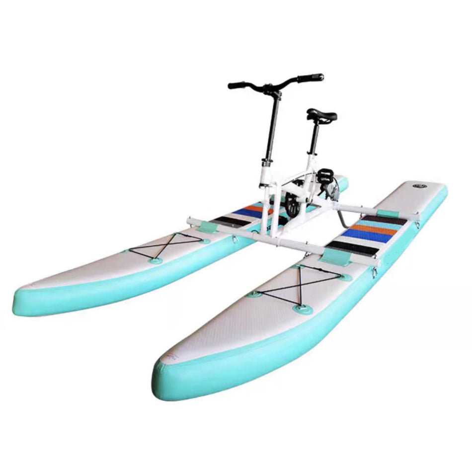 Inflatable and Portable Water Bike with Paddle Board