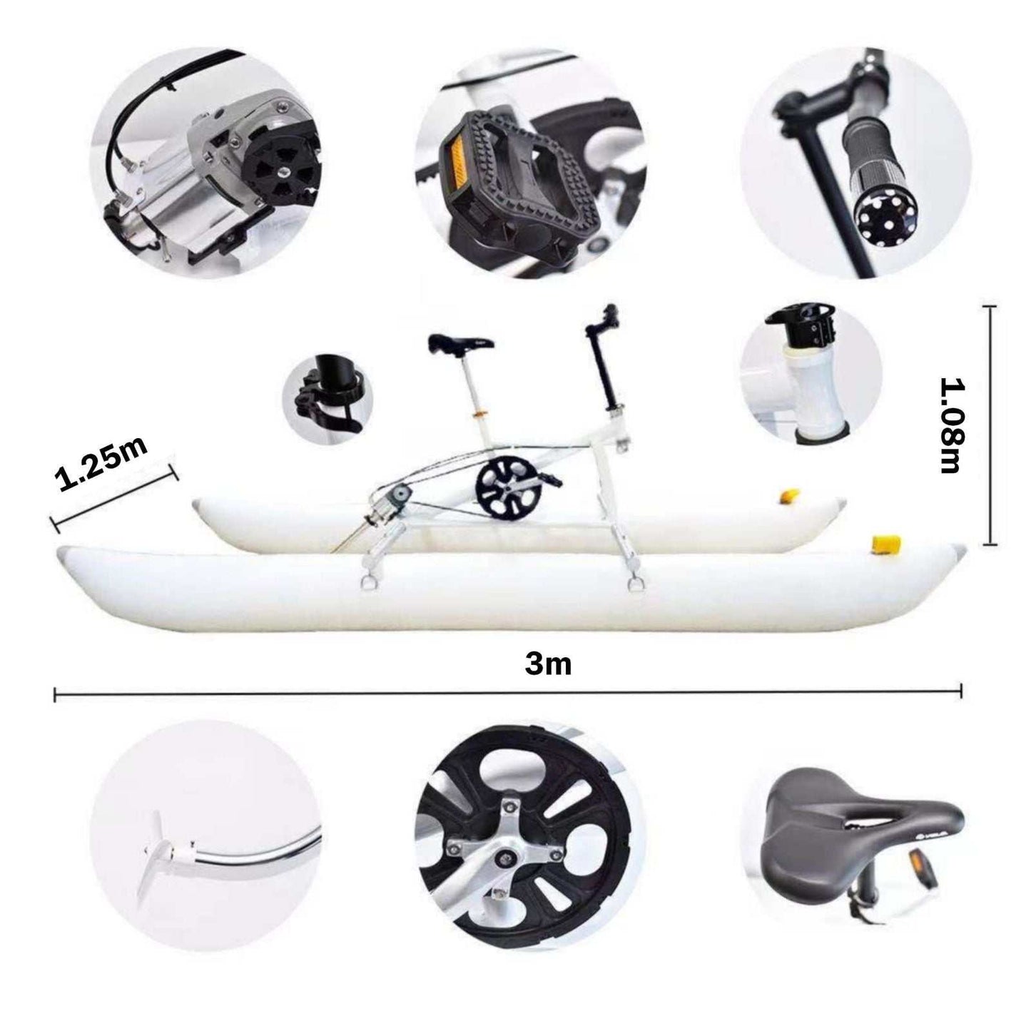 Inflatable Water Boat Bike For Water Sport