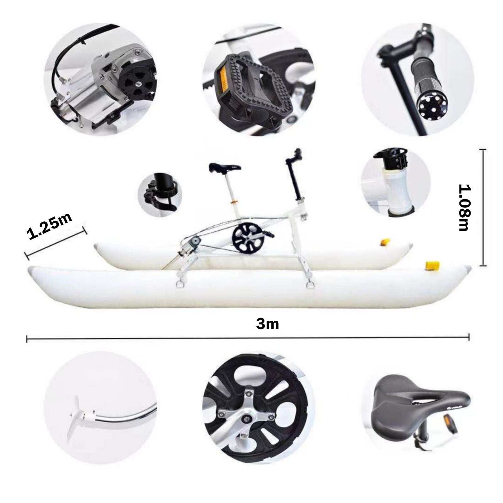 Inflatable Water Boat Bike For Water Sport