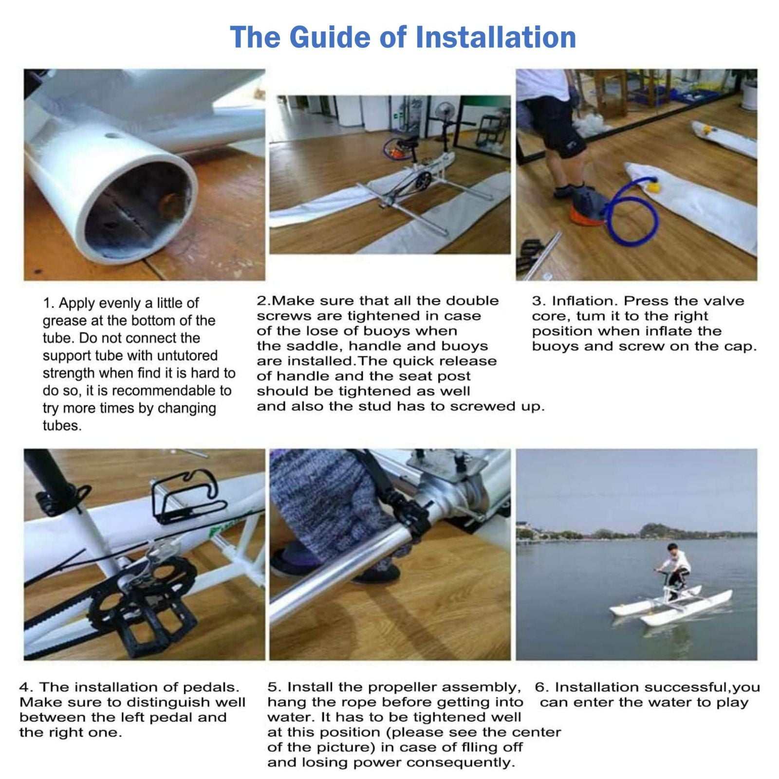 Inflatable Water Boat Bike For Water Sport