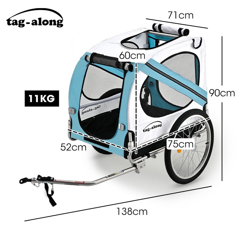 TAG-ALONG Pet & Cargo Bike Trailer, Bicycle Pet & Cargo Trailer, Cargo Carrier, Blue