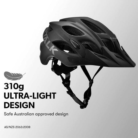 Large Mountain Bicycle Helmet Lightweight 58-61cm | Black