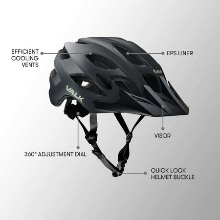 Large Mountain Adjustable Bicycle Helmet Large 58-61cm | Black