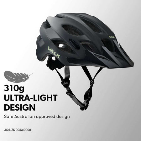 Large Mountain Adjustable Bicycle Helmet Large 58-61cm | Black