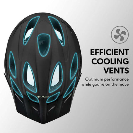Large Mountain Adjustable Bicycle Helmet Large 58-61cm | Black