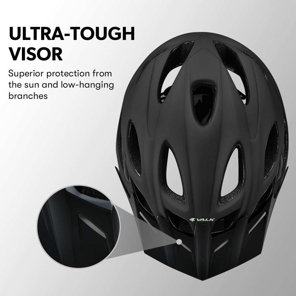 Large Mountain Adjustable Bicycle Helmet Large 58-61cm | Black