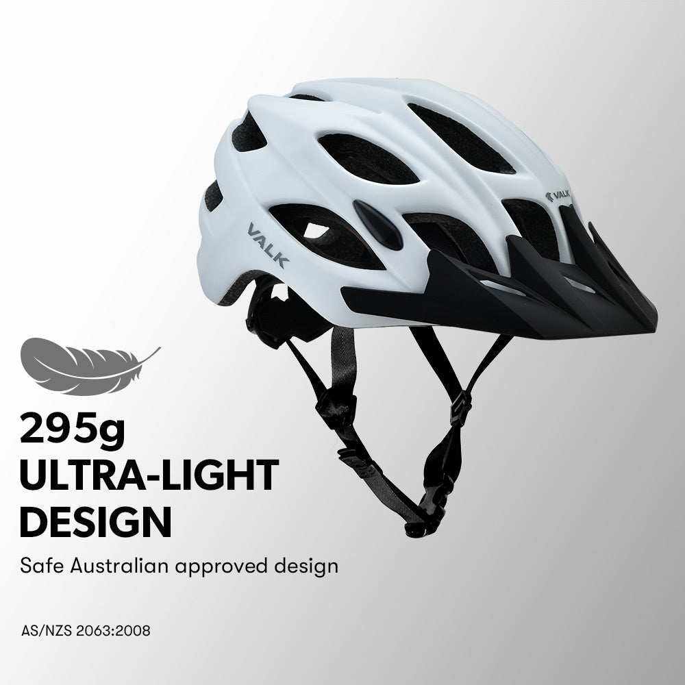 Medium Mountain Bike Helmet 56-58cm | White