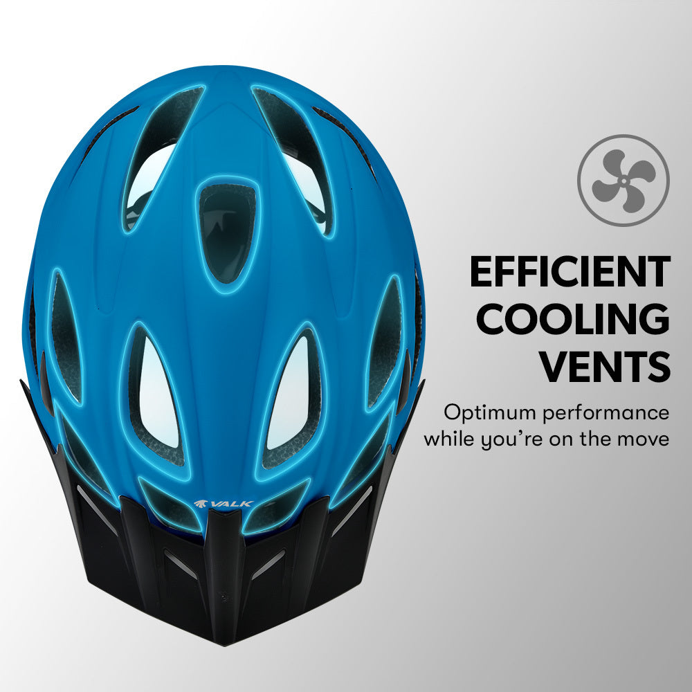 VALK Mountain Bike Helmet Medium 56-58cm Bicycle MTB Cycling Safety Accessories-BicycleLab.com.au